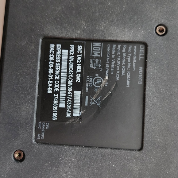 Dell WD19tb Thunderbolt Docking Station With 180w AC Power Adapter - Picture 3 of 4